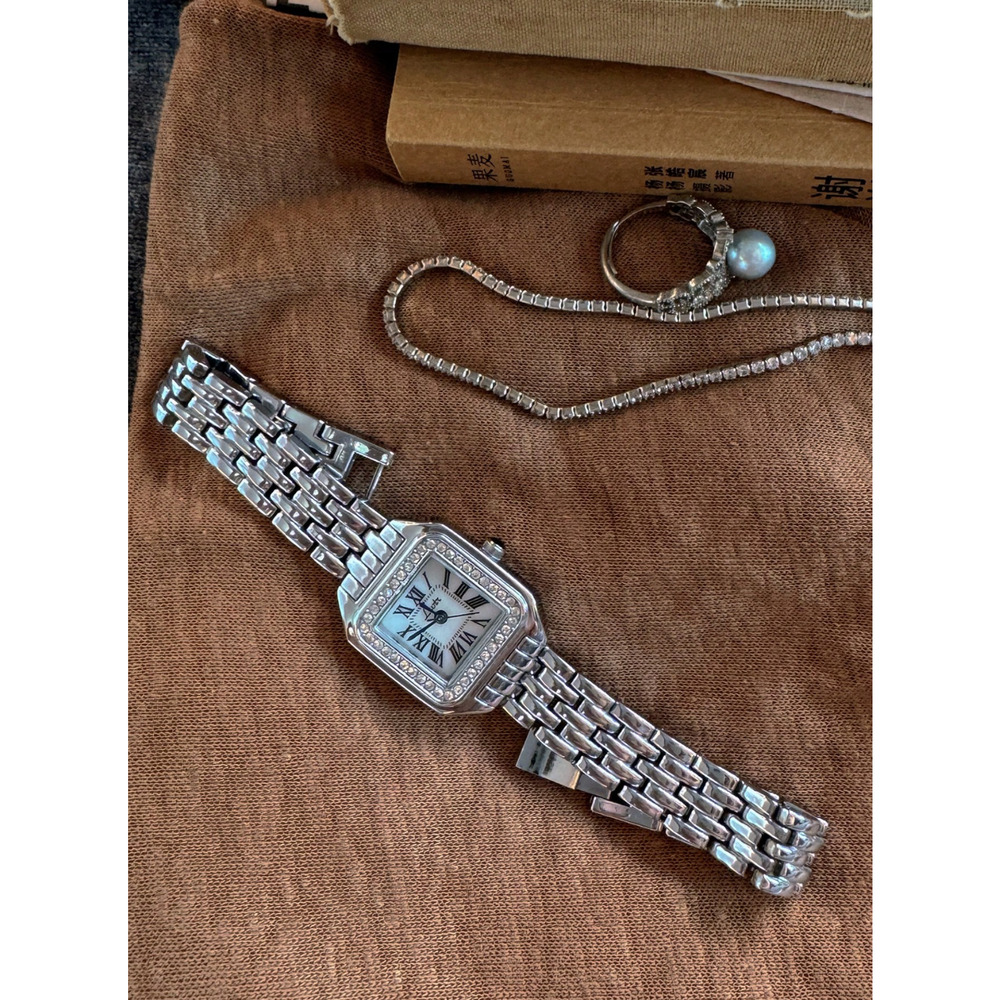 Silver Vintage Style Women’s Square Watch - Picture 5 of 7
